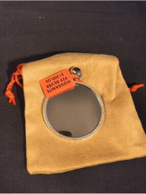 925 Sterling Silver Moissanite Picture Memory Frame Pendant 3.50 CT